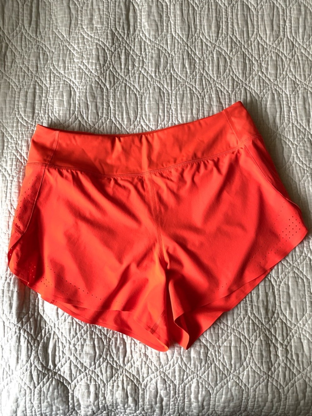 Athleta x Allyson Felix Bright Orange Legend Run With It Shorts Size M - Picture 11 of 14